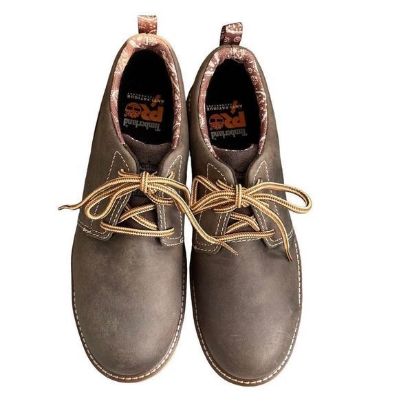 NEW Timberland PRO Hightower Kaffee Water/Oil/Shockproof Oxford Shoes SZ 8 — 8.5 - Picture 5 of 13